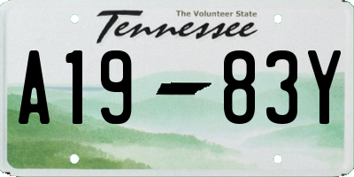 TN license plate A1983Y