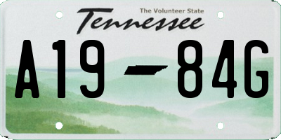 TN license plate A1984G