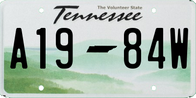 TN license plate A1984W