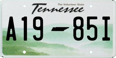 TN license plate A1985I