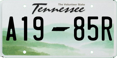 TN license plate A1985R