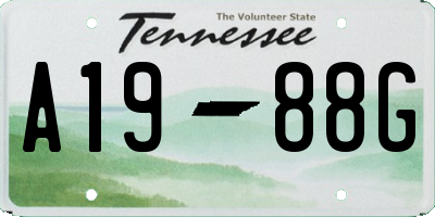 TN license plate A1988G