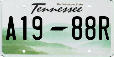 TN license plate A1988R