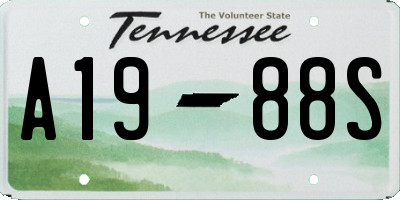 TN license plate A1988S