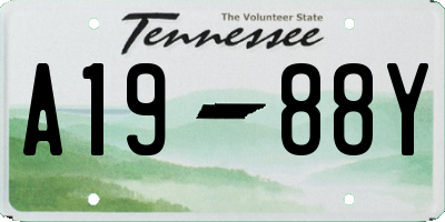 TN license plate A1988Y