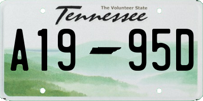 TN license plate A1995D