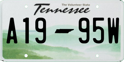 TN license plate A1995W
