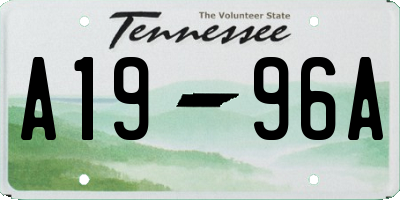 TN license plate A1996A