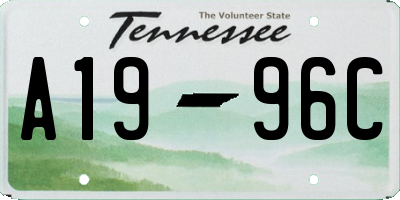 TN license plate A1996C