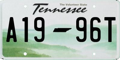 TN license plate A1996T