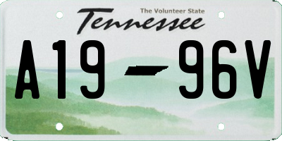 TN license plate A1996V