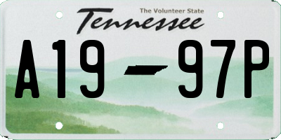 TN license plate A1997P