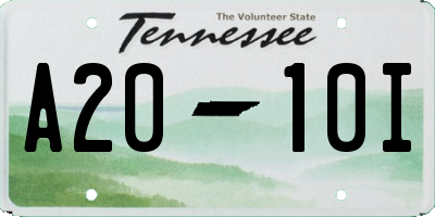 TN license plate A2010I