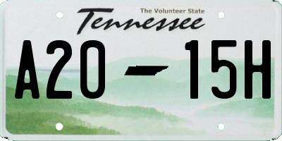 TN license plate A2015H