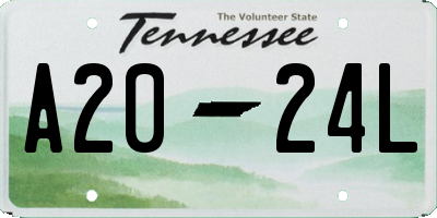 TN license plate A2024L