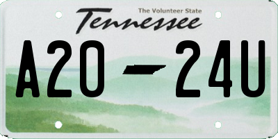 TN license plate A2024U