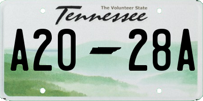 TN license plate A2028A
