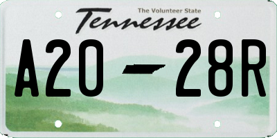 TN license plate A2028R