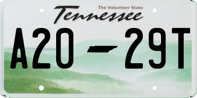 TN license plate A2029T