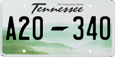 TN license plate A2034O