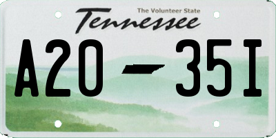 TN license plate A2035I