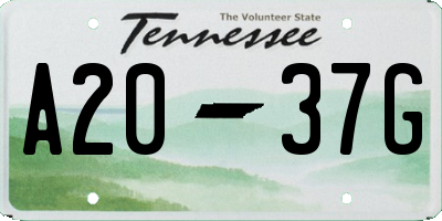 TN license plate A2037G