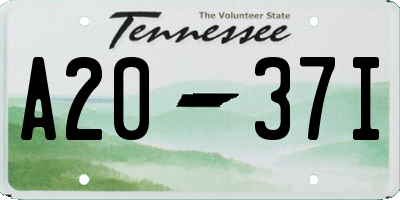 TN license plate A2037I