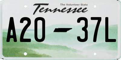 TN license plate A2037L