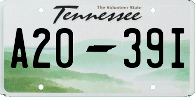 TN license plate A2039I