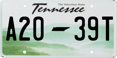 TN license plate A2039T
