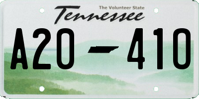 TN license plate A2041O
