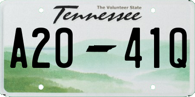 TN license plate A2041Q