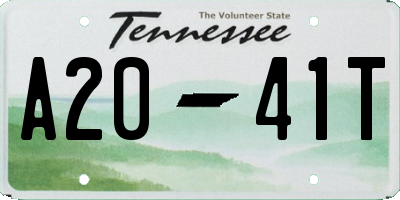 TN license plate A2041T