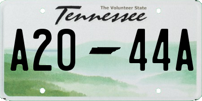 TN license plate A2044A