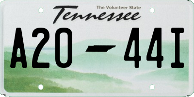 TN license plate A2044I
