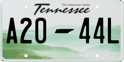 TN license plate A2044L