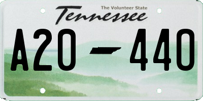 TN license plate A2044O