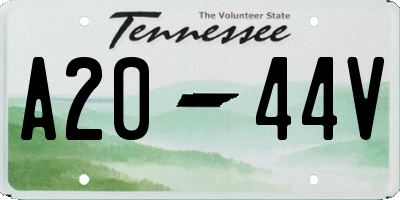 TN license plate A2044V