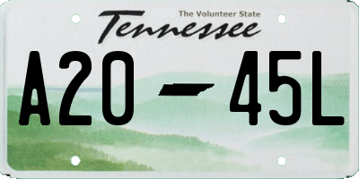 TN license plate A2045L