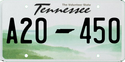 TN license plate A2045O