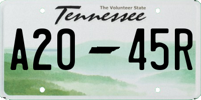 TN license plate A2045R