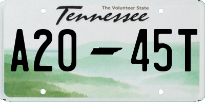 TN license plate A2045T
