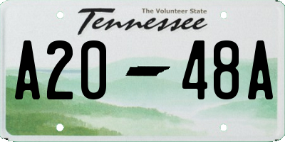 TN license plate A2048A