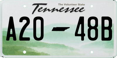 TN license plate A2048B