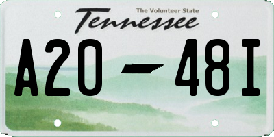 TN license plate A2048I