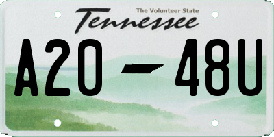 TN license plate A2048U