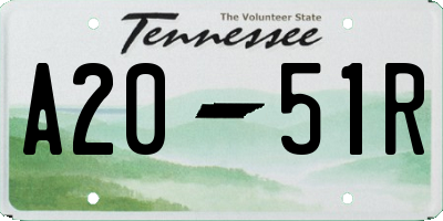 TN license plate A2051R