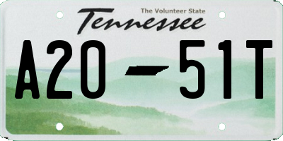 TN license plate A2051T