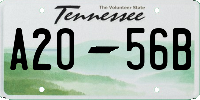 TN license plate A2056B