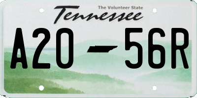 TN license plate A2056R